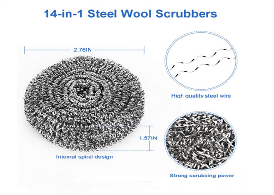 Dia6 * 6mm 9g Máy chà sàn làm sạch Ball Dụng cụ nhà bếp bằng thép không gỉ