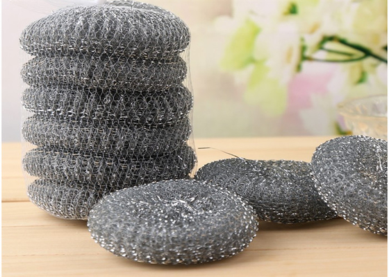 Máy chà sàn chảo bằng thép không gỉ gia dụng 8 * 8cm 40g 0,08-0,5mm Chiều rộng dây