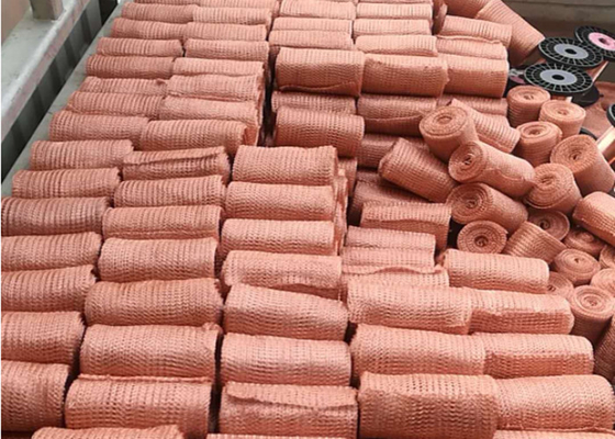 Vải lưới dệt kim 8mm SS304 ODM Khả năng chịu nhiệt độ cao 800 độ