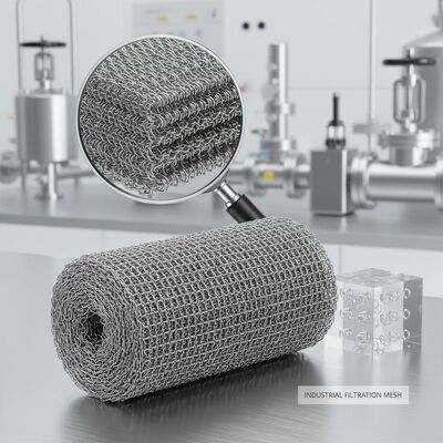 Lưới thép dệt kim nén 20 * 60mm linh hoạt mang lại khả năng lọc và ổn định kết cấu tuyệt vời trong các ứng dụng công nghiệp