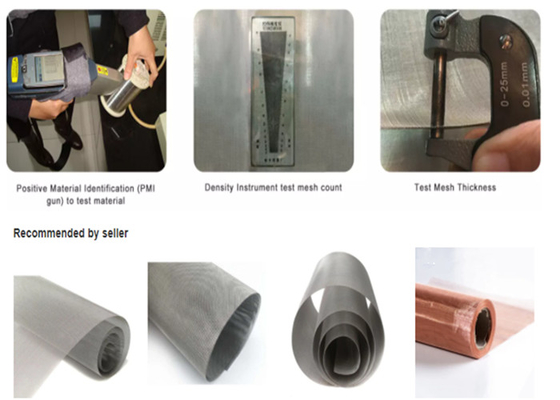 Lưới thép không gỉ 100 Micron siêu mịn tròn 316L 100μm