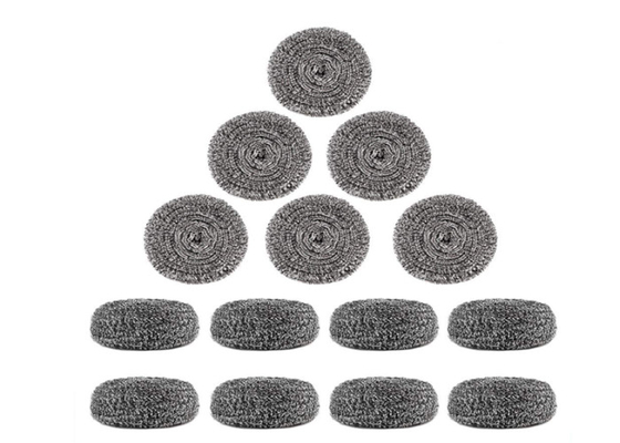 Quả cầu làm sạch bằng thép không gỉ 2 * 6cm 7,5g / Máy chà sàn nhà bếp bằng kim loại bạc