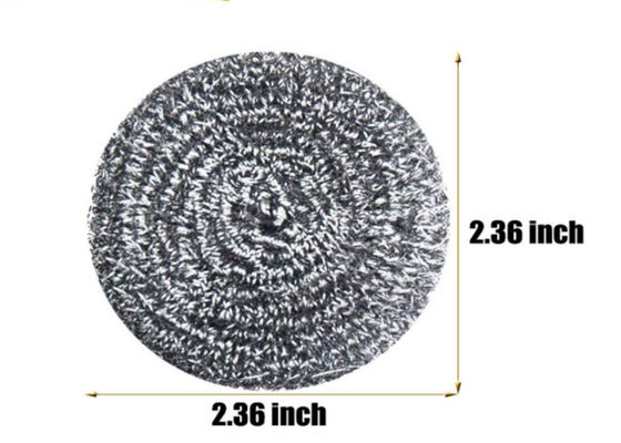 Quả cầu làm sạch bằng thép không gỉ 2 * 6cm 7,5g / Máy chà sàn nhà bếp bằng kim loại bạc
