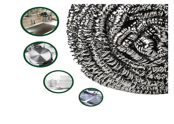 Bóng làm sạch bằng thép không gỉ hạng nặng 410 23g Dia 7cm Màu bạc