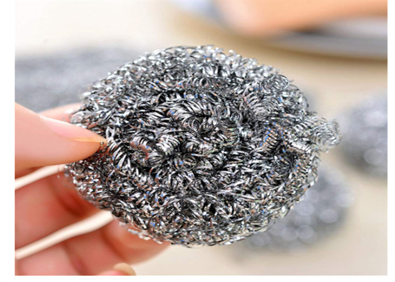 Máy chà sàn chảo bằng thép không gỉ gia dụng 8 * 8cm 40g 0,08-0,5mm Chiều rộng dây